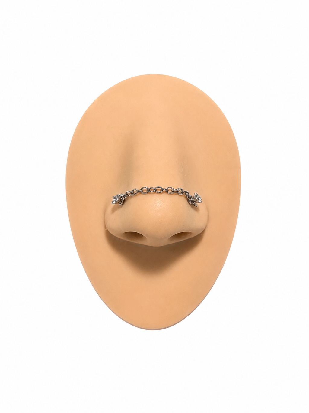 peircing cadena de nariz acero