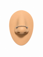 peircing cadena de nariz acero