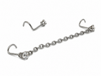 peircing cadena de nariz acero