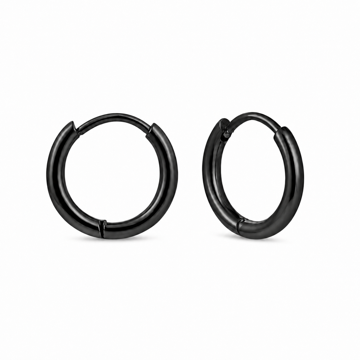 Argollas Huggies Acero 316 · Par Negro